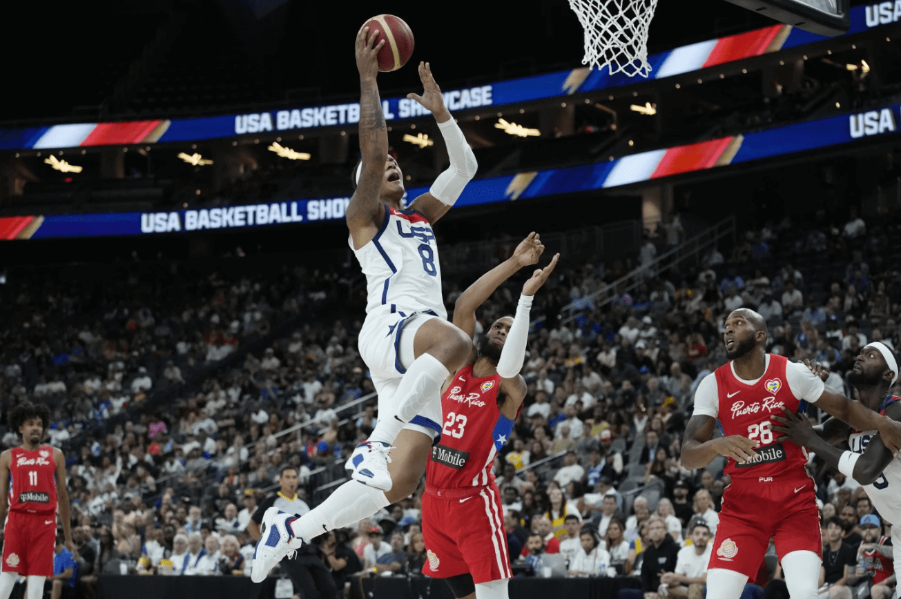 Team USA, Led by Anthony Edwards, Cruises to 117-74 Victory Over Puerto Rico in World Cup Warm-Up Opener