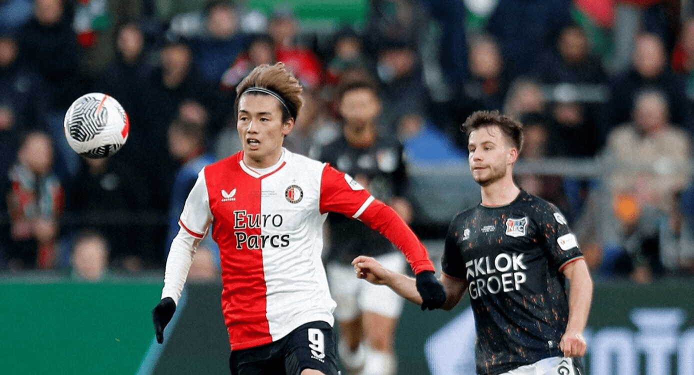 Ayase Ueda Celebrates Debut Trophy Win as Feyenoord Seize Dutch Cup Glory