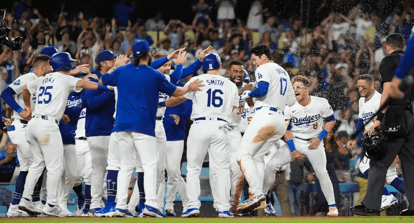 Dodgers Celebrate Victory as Shohei Ohtani Sets New Records