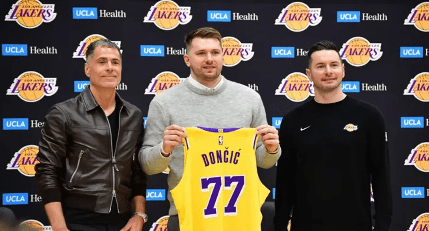 Luka Dončić Officially Joins the Lakers, Wears No. 77